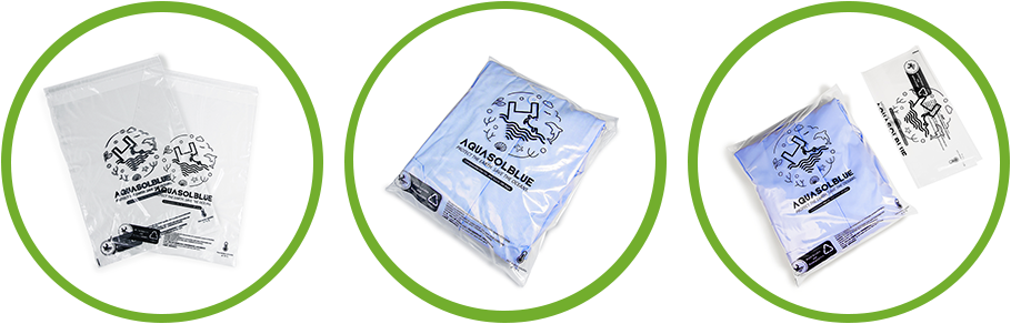 PVA water soluble laundry bags PVA suda çözünür çamaşır torbaları