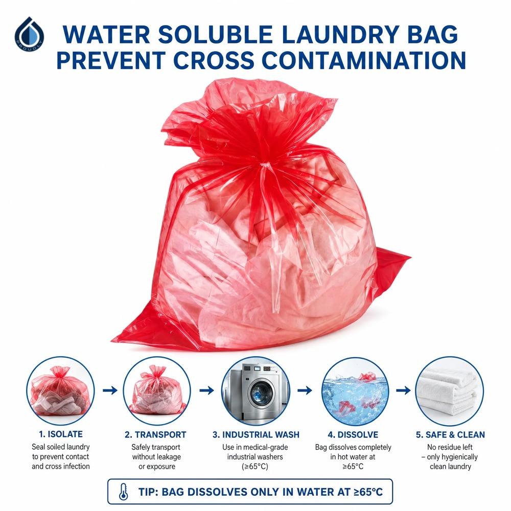 Completely Soluble Laundry Bags Tamamen Çözünür Çamaşır Torbaları