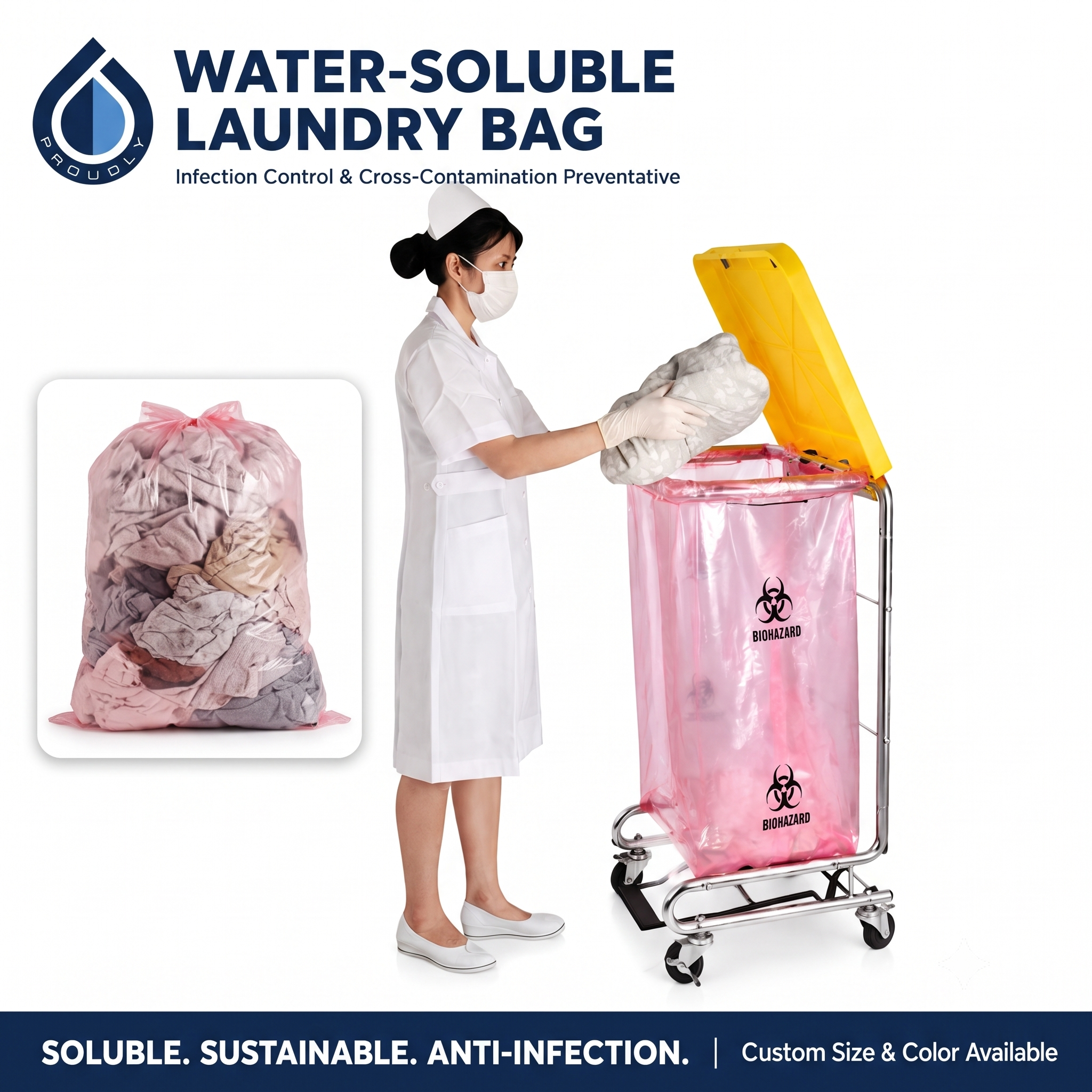 hospital laundry bags hastane çamaşır torbaları