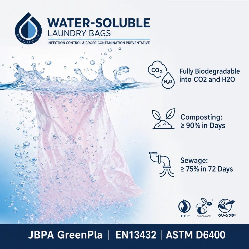 Completely Soluble Laundry Bags Tamamen Çözünür Çamaşır Torbaları
