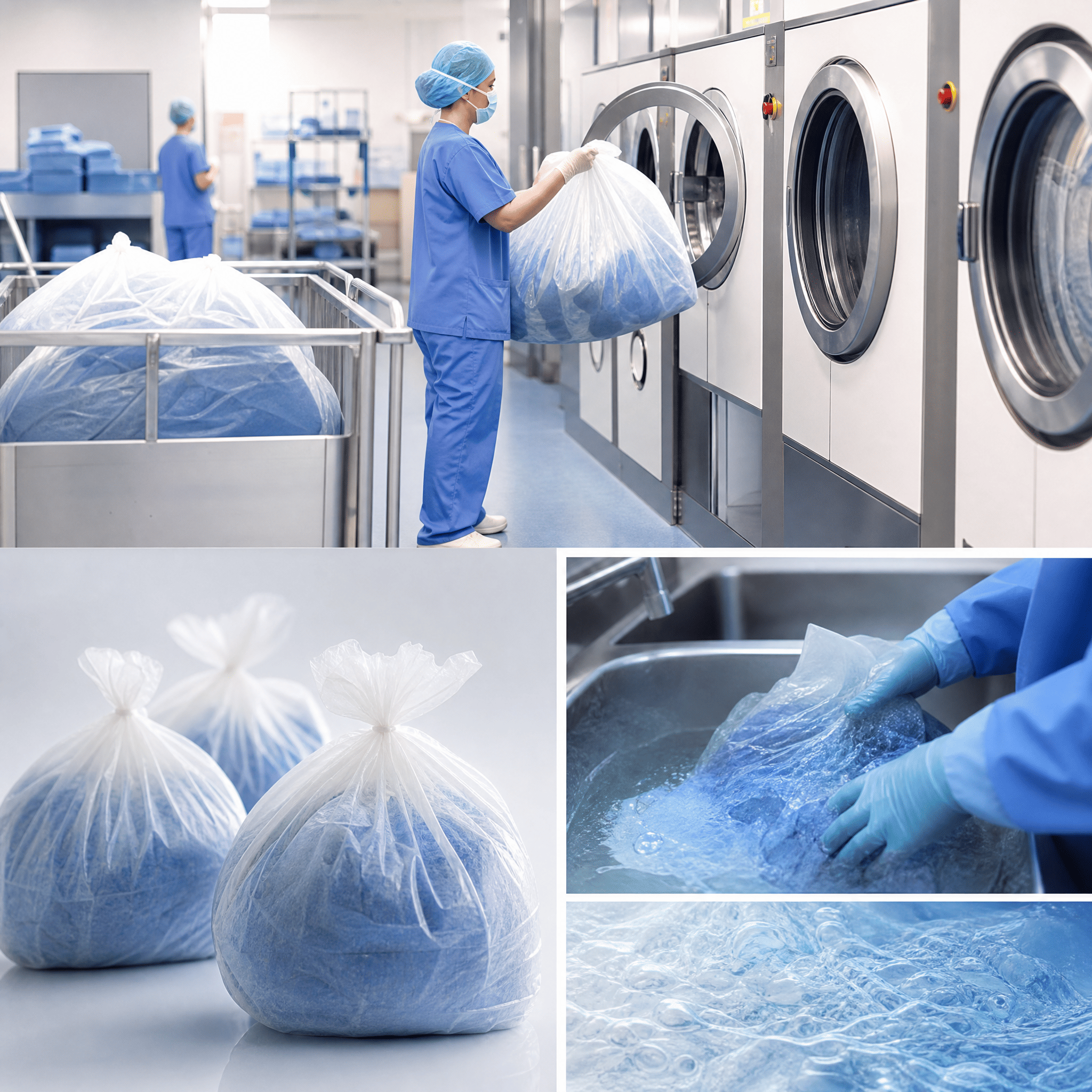 Medical Water-Soluble Laundry Bag Tıbbi Suda Çözünür Çamaşır Torbası